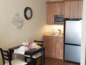 Interior of room at Oakcrossing Retirement Living showing kitchenette