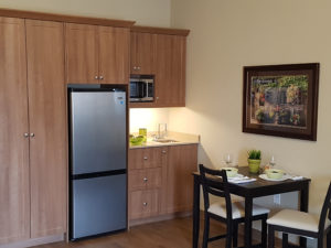 Kitchenette in suite at Oakcrossing Retirement Living