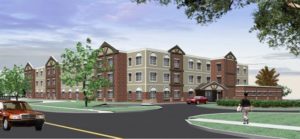 Exterior rendering of peopleCare Oakcrossing Long Term Care Home
