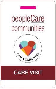 peopleCare communities care visit badge