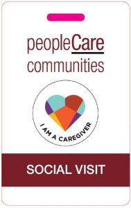 peopleCare communities social visit badge