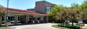 Exterior shot of AR Goudie Long-Term Care Home in Kitchener, Ontario