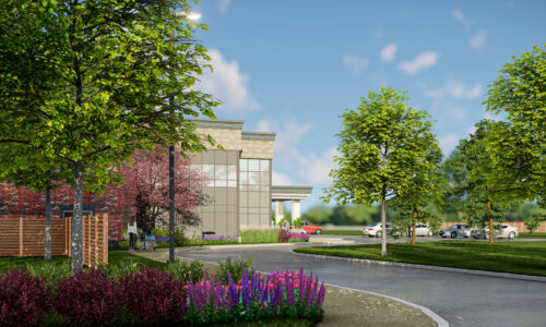 Exterior rendering of upcoming Meaford LTC redevelopment
