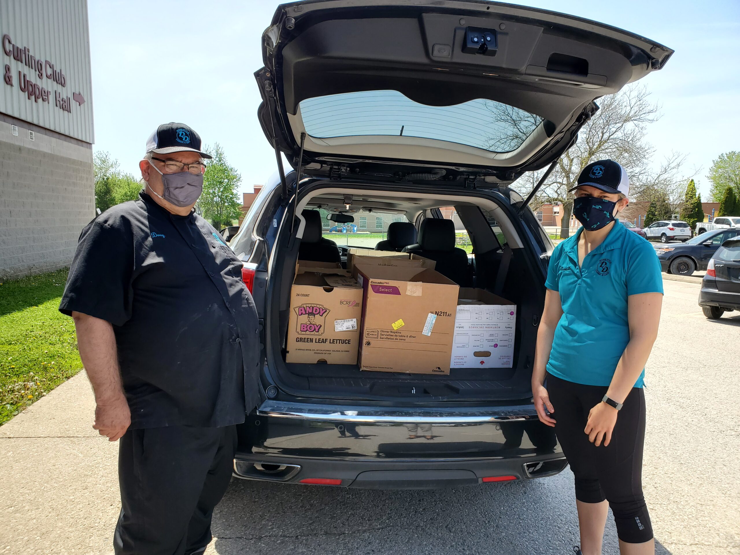 Local community members donating lunches for volunteers