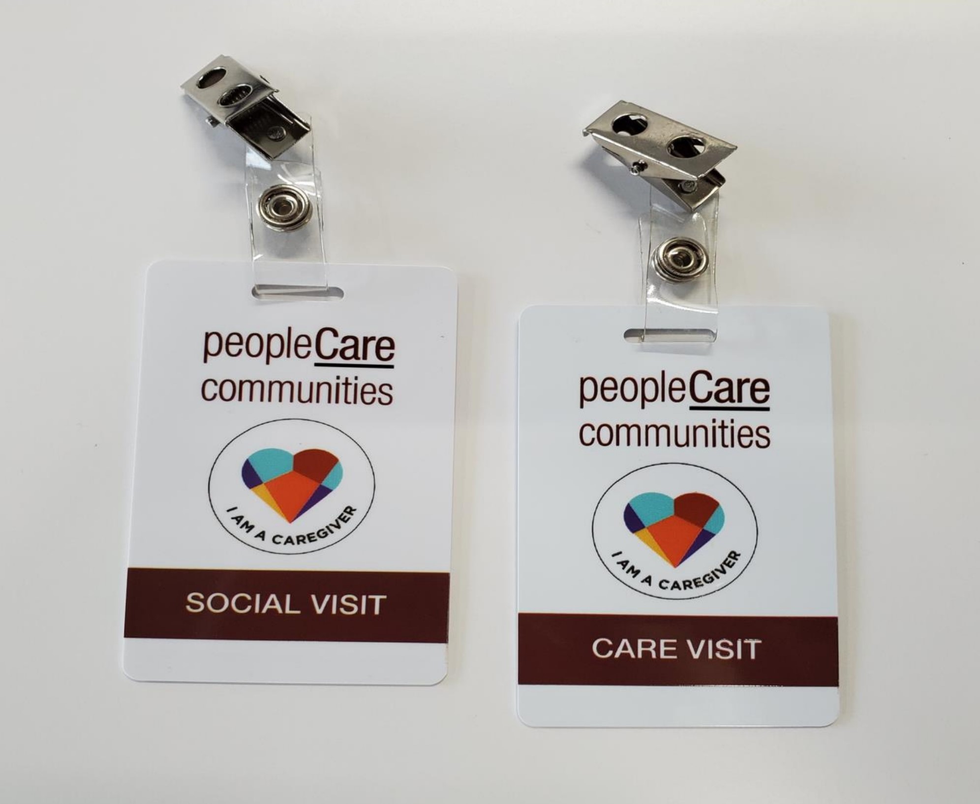 peopleCare Communities designated family caregiver ID badges