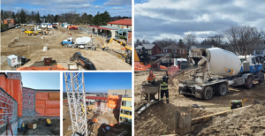 Collage of the peopleCare AR Goudie LTC Home expansion progress pictures